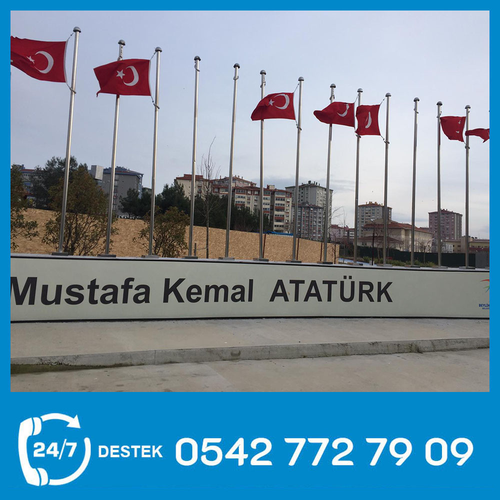 Muğla Krom Çelik Bayrak Direği